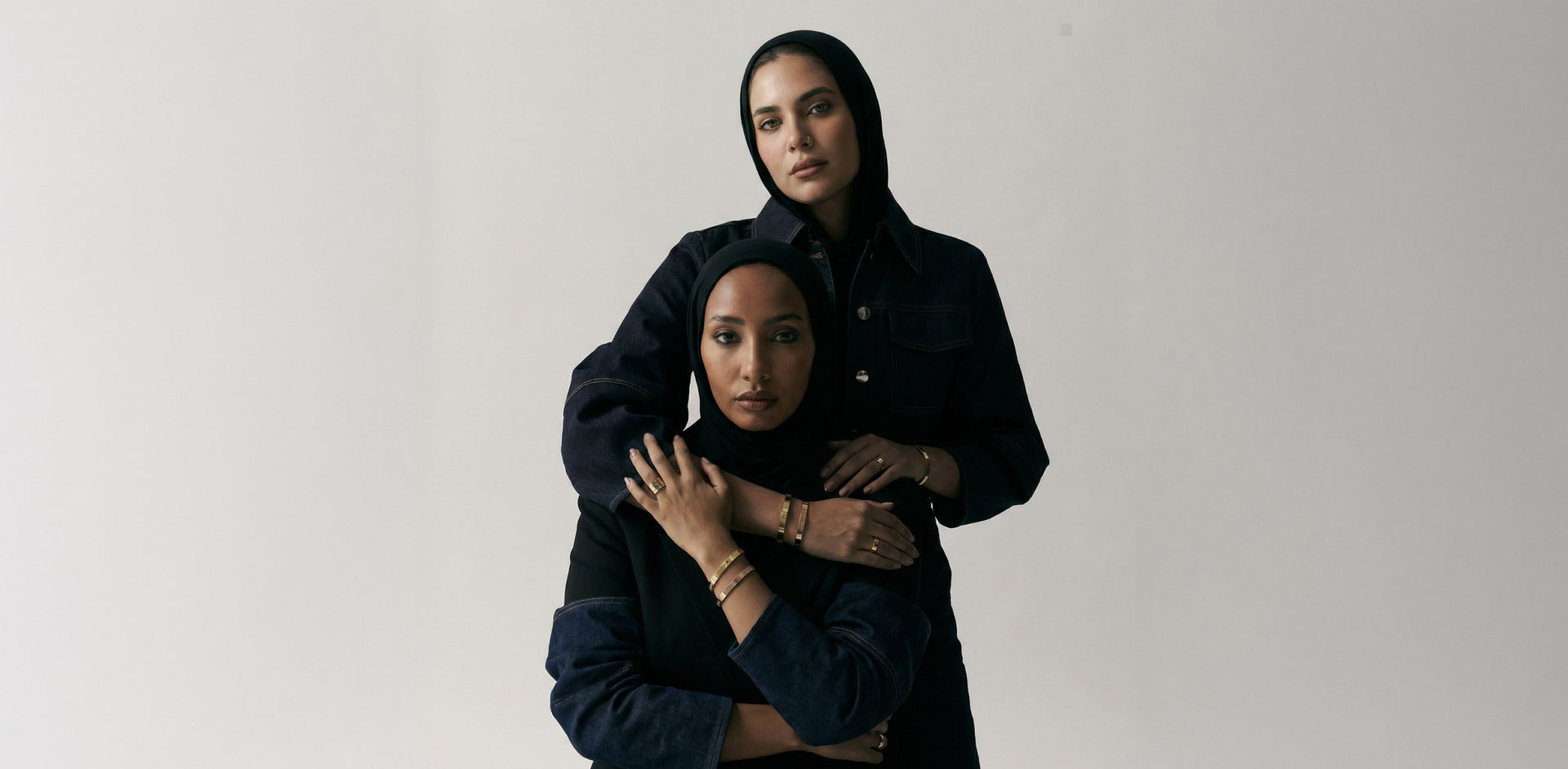Model wearing jewelry in Dubai skyline
