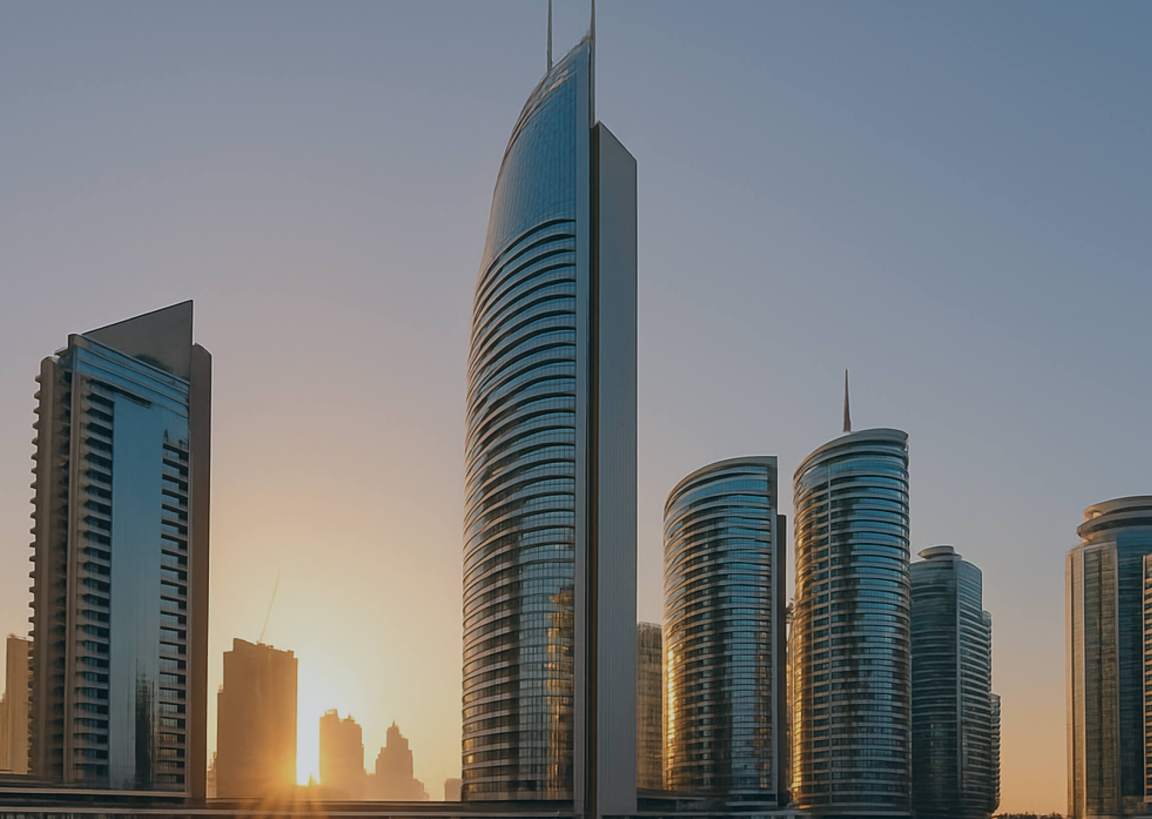 Model wearing jewelry in Dubai skyline